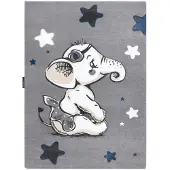 Rugsx Matta PETIT ELEPHANT STARS grå 120x170 cm