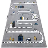 Rugsx Matta PETIT STREET STREETS grå 160x220 cm
