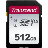 Transcend Sdxc 300s 512gb Class 10 Uhs-i U3 V30 Minneskort