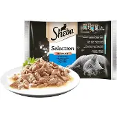 Sheba Selection i sås, blandade fisksmaker i sås 4 x 85 g