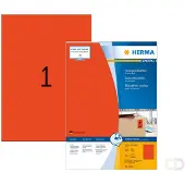 Herma Permanenta etiketter A4 | 210 x 297mm | 4402 | röd | 100st
