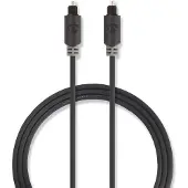 Nedis Optisk ljudkabel | TosLink Hane | TosLink Hane | 2.00 m | Rund | PVC | Antracit | Låda