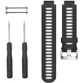 24hShop Silikonarmband Garmin Forerunner 735XT – svart/grå