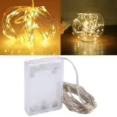 24hShop Ljusslinga / Led-slinga 10meter - 100st gula lampor