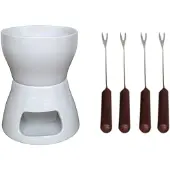24hShop Chokladfondue-set med 4 gafflar / Fondueset för choklad och dessert