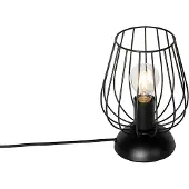 QAZQA Modern bordslampa svart tråd - Palica