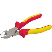Stanley 0-84-003, Diagonal avbitartång, Krom, Rostfritt stål, Röd, Gul, 175 mm