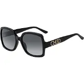 Jimmy Choo Square Womens Svart Mörkgrå Gradient Solglasögon