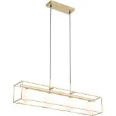 QAZQA Design Hänglampa guld med vitt glas 4-ljus - Aniek