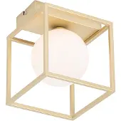 QAZQA Design taklampa guld med vitt glas - Aniek