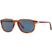 Persol Rektangel Herr Terra Di Siena Ljusblåa Solglasögon
