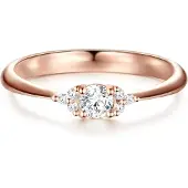 Trilani Ring roséguld / transparent