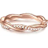 Trilani Ring roséguld / transparent