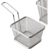 Multi Serveringskorg mini fritering 10x9x5,5 cm rostfritt stål, st