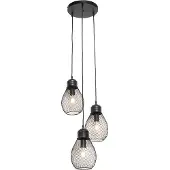 QAZQA Design Hänglampa Svart 3-ljus - Raga