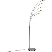 QAZQA Golvlampa i stål inkl LED med touch-dimmer - Sixties Trento