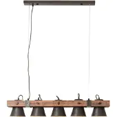 Brilliant Hänglampa Plow, dimbar, Mörkt trä, Vardagsrum / matsal, Trä, Industriell design, Pendellampa