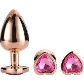 Dream Toys Gleaming Love - analpluggsset hjärta - roseguld - 3 delar