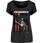 Ginza.se Jimi Hendrix: Ladies T-Shirt/Peace Flag (Black) (Medium)