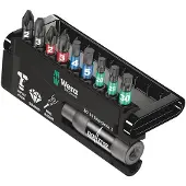 Wera Bitssats för skruvmejsel WE05073980001; Hex1/4''; PH; PZ; TX; Hex; 10 st.; + bitshållare