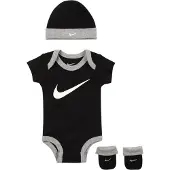 Nike Gåvoset - Body k/ä/Mössa/Strumpor - Swoosh - Svart - - 0-6 mån - Body K/Ä