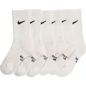 Nike Strumpor - Dämpad - Dri-Fit - 6-pack - Vit - - 27/35 - Strumpor