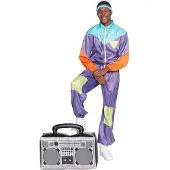 Leg avenue 80-tals Skidoverall Deluxe Maskeraddräkt - Small/Medium