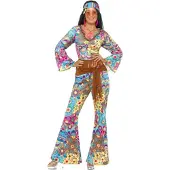 Smiffys Hippie Flower Power Maskeraddräkt - Small