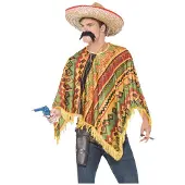Smiffys Vilda Västern Poncho Maskeraddräkt - One size