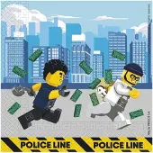 Globos Nordic Servetter Lego Ninjago Police - 20-pack