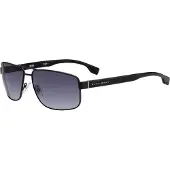 BOSS Rectangle Mens Matte Black Dark Grey Gradient Solglasögon
