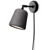 New Works Material Vägglampa - Vägglampor Mörkgrå Betong