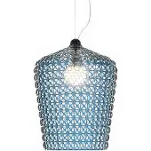 Kartell Taklampa , Kabuki, Blå, Vardagsrum, Plast, Design