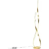 Paul Neuhaus LED golvlampa Linda, dimbar, Mässing / guld, Vardagsrum / matsal, Metall, LED-golvlampa