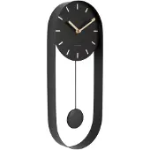 Karlsson KA5822BK, Vägg, Quartz clock, Andra, Svart, Metall, Modern