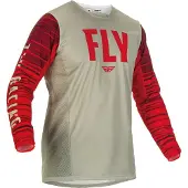 FLY Racing 2022 Adult Kinetic Wave Jersey (ljusgr/rd X-Large)