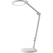 FABAS LUCE LED skrivbordslampa Regina, dimbar, Vitt / opal, Arbetsrum / kontor, Metall, Modern, LED-bordslampa