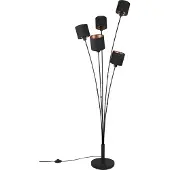 RL LIVE YOUR LIGHT Leuchten Golvlampa Tommy, Svart, Vardagsrum / matsal, Textil / tyger / siden, Modern, Golvlampa