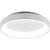 TRIO Lighting LED taklampa Girona, dimbar, Vitt / opal, Vardagsrum / matsal, Metall, Modern, LED-taklampa