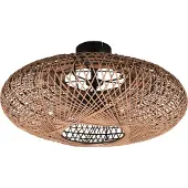 TRIO Lighting Taklampa Hedda, dimbar, Brun / rost, Vardagsrum / matsal, Metall, Taklampa