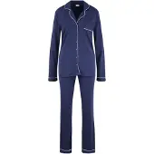 LASCANA Pyjamas marinblå / vit