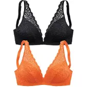 Petite fleur Behå orange / svart