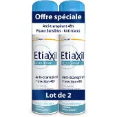 Etiaxil Déodorant Anti-Transpirant - Etiaxil - Spray 150ml - Protection 48h - Sans alcool - Lot de 2