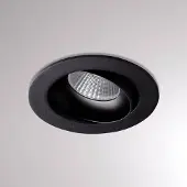 Molto Luce Kalio LED-inbyggnadslampa rund 2 700 K 24° svart, Svart, Vardagsrum / matsal, Aluminium / grå / zink, Modern