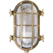 MORETTI Luce Vägglampa utomhus Tortuga, dimbar, Mässing / guld, Mässing, Medelhavsinspirerad