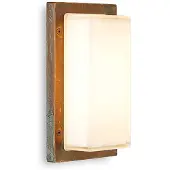MORETTI Luce Vägglampa utomhus Ice Cubic, dimbar, Brun / mässing, Mässing