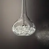 SIL-LUX Glas pendellampa GRAAL, Genomskinlig / transpare, Vardagsrum / matsal, Kristall, Design, Pendellampa