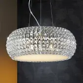 Schuller Valencia Kristall pendellampa DIAMOND, Genomskinlig / transpare, Vardagsrum / matsal, Kristall, Pendellampa