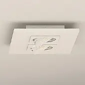 Milan Iluminación LED taklampa MARC, dimbar, Vitt / opal, Vardagsrum / matsal, Metall, Modern, LED-taklampa