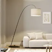 Nowodvorski Lighting Båglampa Alice Nowodvorski Lighting, Brun / rost, Vardagsrum / matsal, Textil / tyger / siden, Modern, Golvlampa